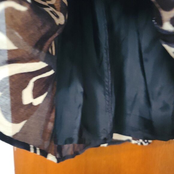 Judy Lee Cole multicolor brown and white Skirt Size 8 - Picture 3 of 3